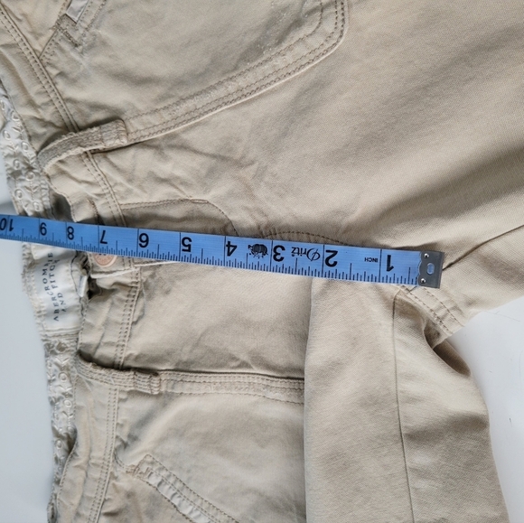 Vntg Abercrombie and Fitch Low-rise Y2K Pants Tan Size 4 - Picture 9 of 12